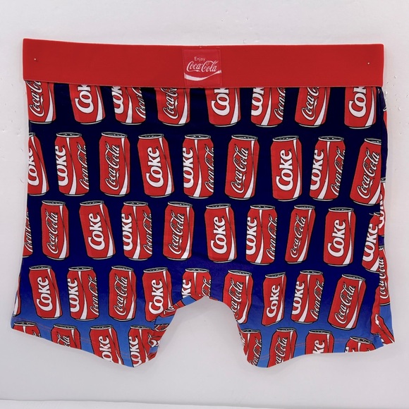 CRAZY BOXER BRIEFS COCA COLA DESIGN, 92%  POLYESTER 8% “ELASTHANNE,” LARGE - Picture 2 of 10